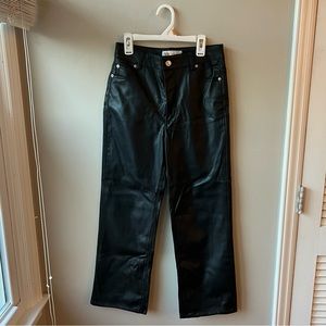 Zara Faux Leather Pants High Rise Size 2
